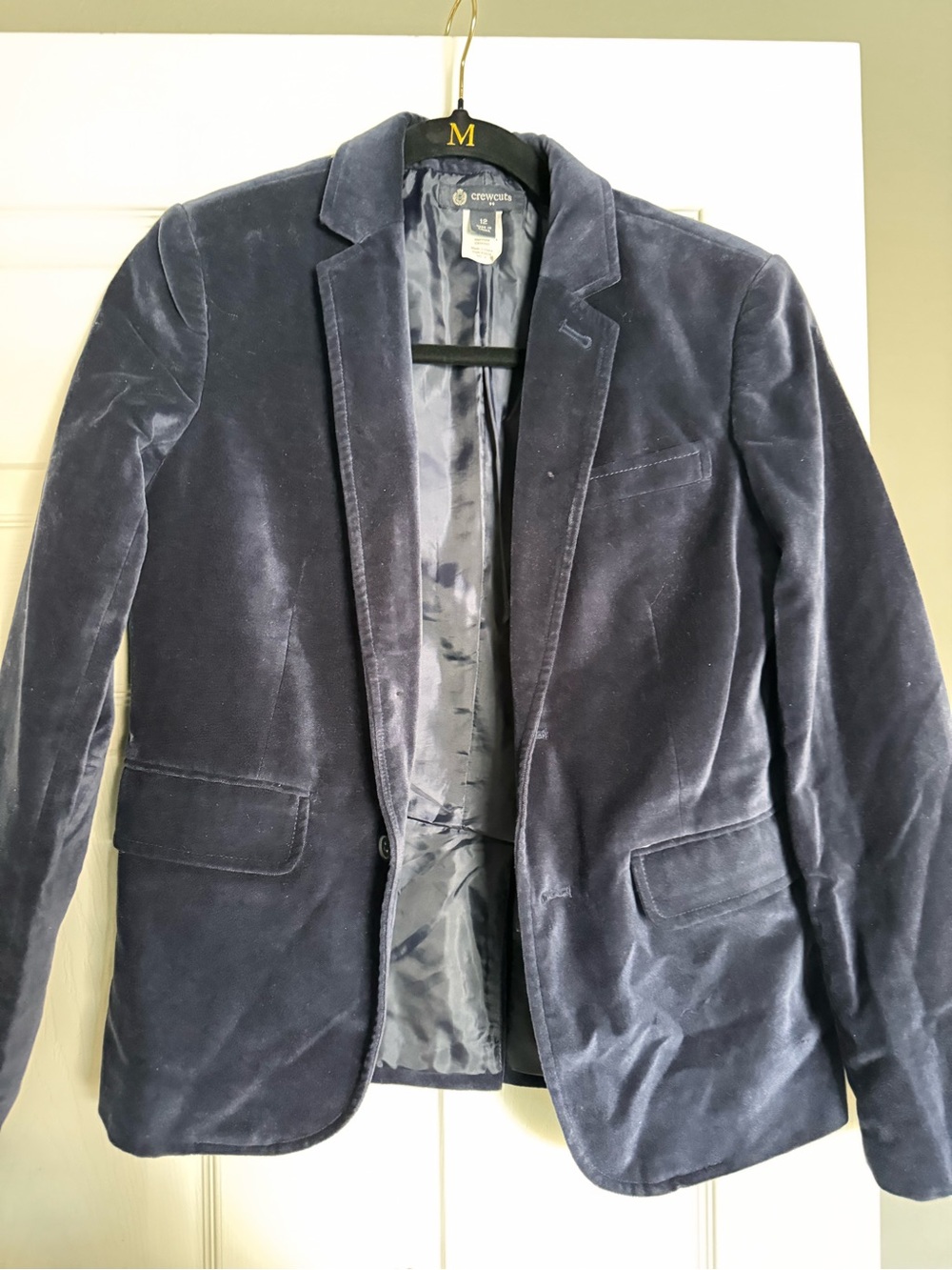 Crewcuts Velvet Blazer in Navy